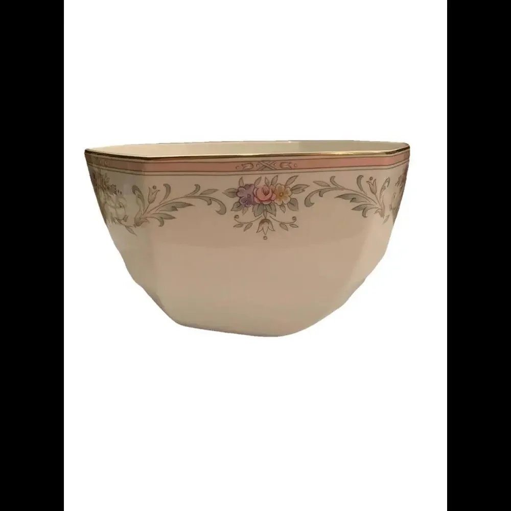 🌼🍽️Spring Crest by Christopher Stuart Hexagon Serving Bowl Bone China